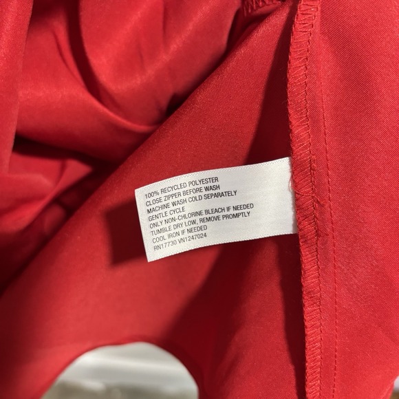 A New Day Dress Womens 14 Red Bow Midi Sleeveless Formal Valentines Date - Picture 9 of 9